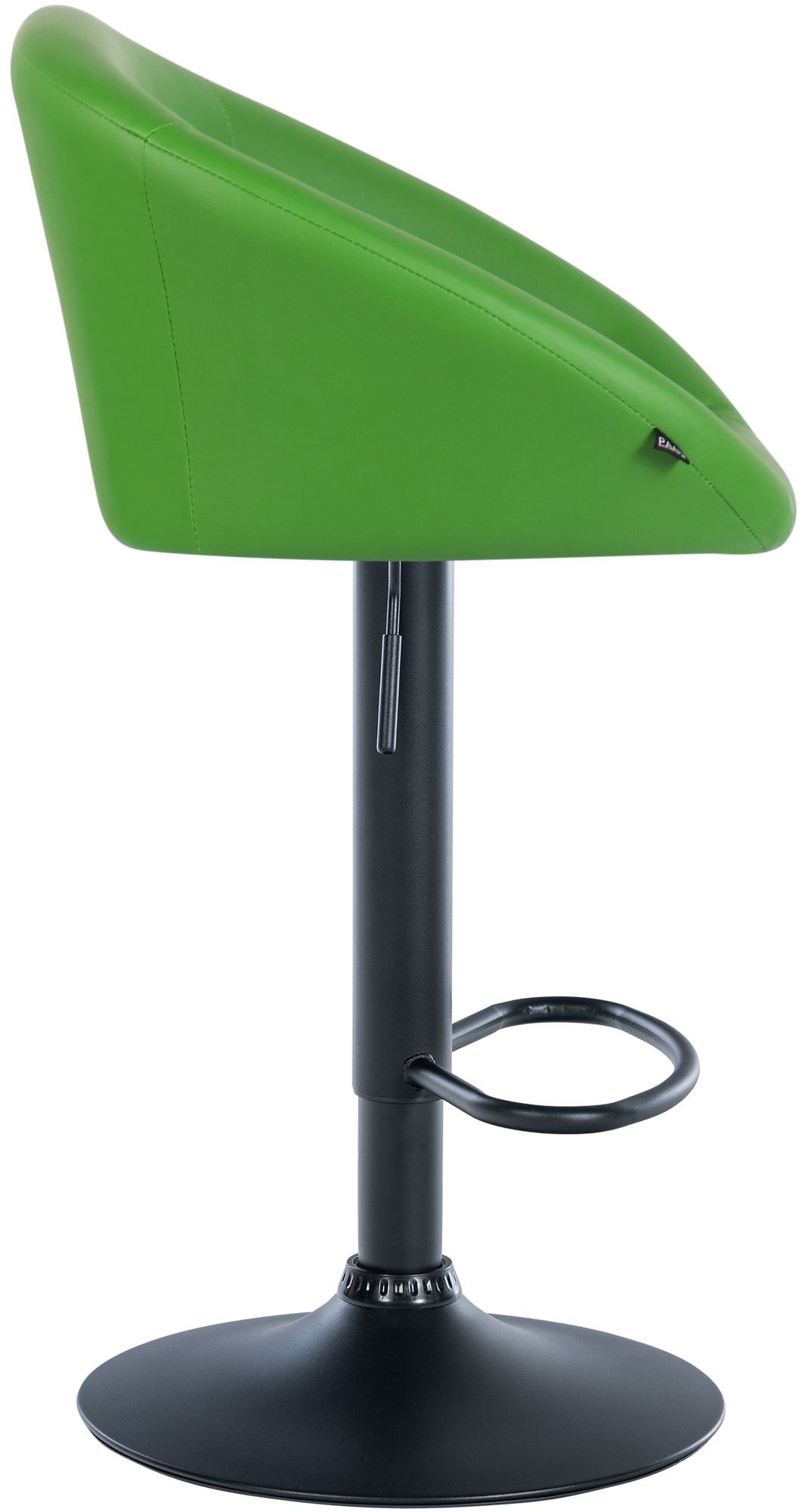 Taburete de bar Davie en polipiel Metal negro mate Verde