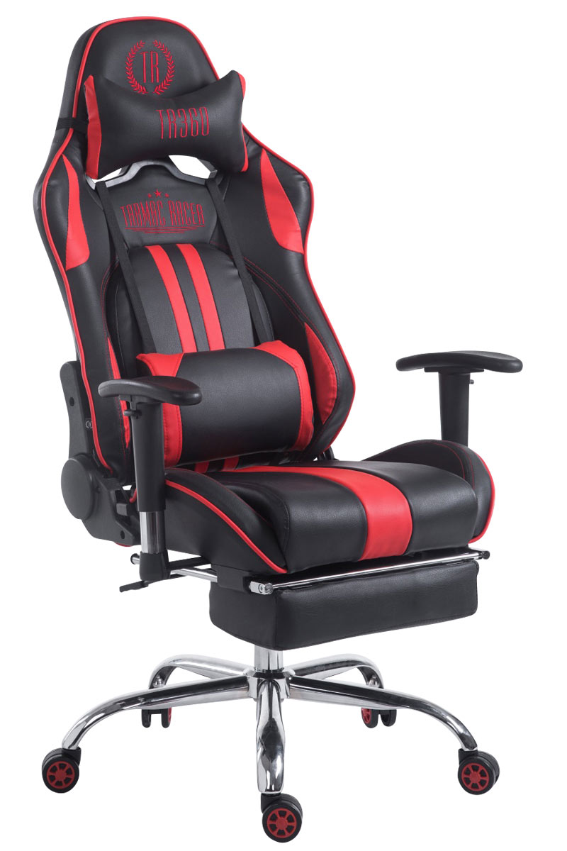 Silla De Oficina Racing Limit XL Con Reposapiés Negro/rojo Con reposapiés