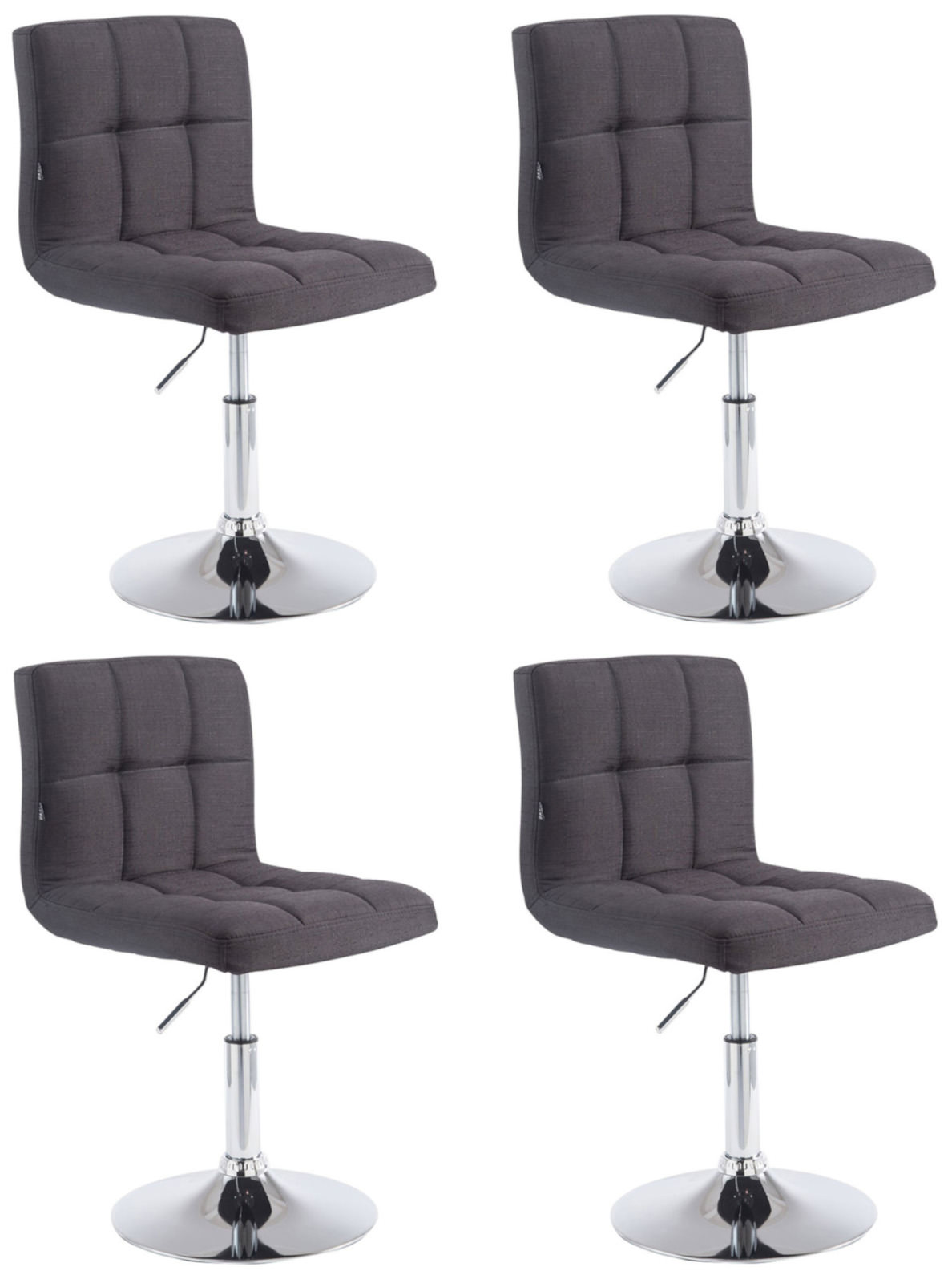 Set de 4 sillas Lounger Palma en tela Negro