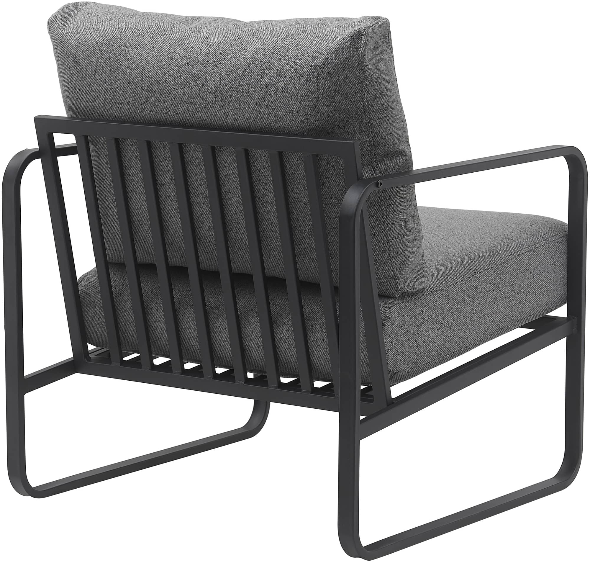 Sillón Manea en polipiel o tela Gris oscuro Tela