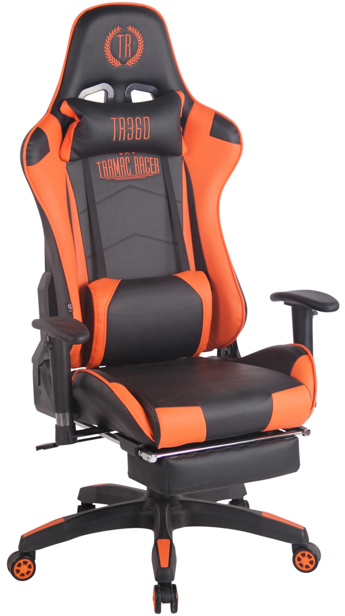 Silla Gaming Turbo Negro/naranja Simil cuero