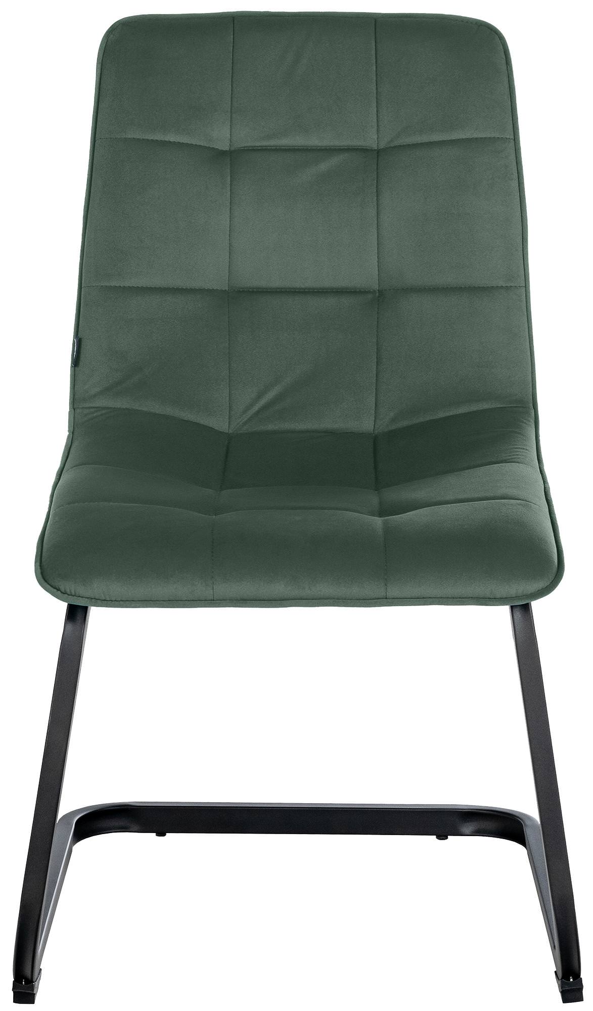 Set de 2 Sillas de comedor Vermont en terciopelo Verde oscuro