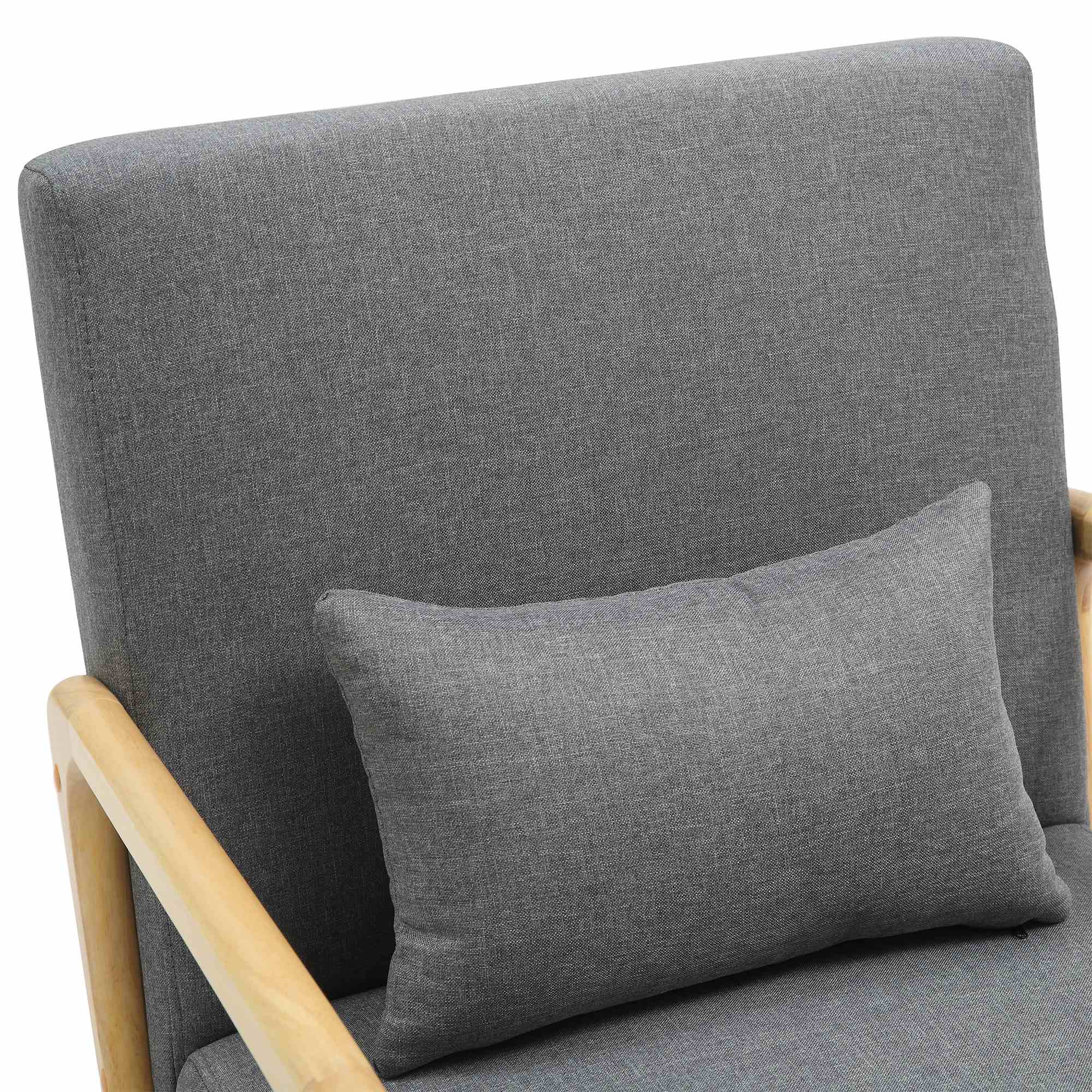 Sillón Hibbing con tapizado de tela Gris claro