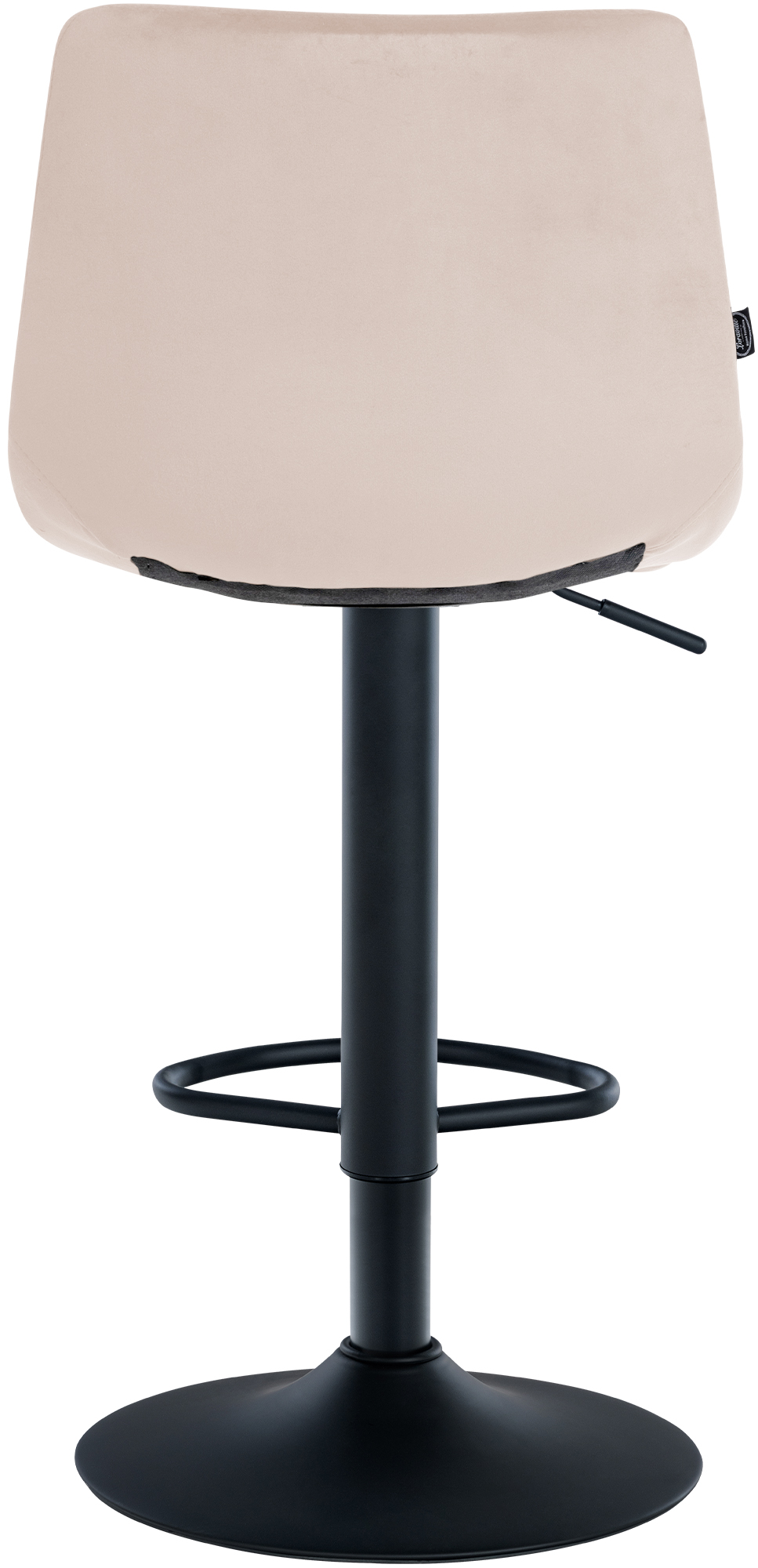 Taburete de bar Jerry en terciopelo Beige Negro