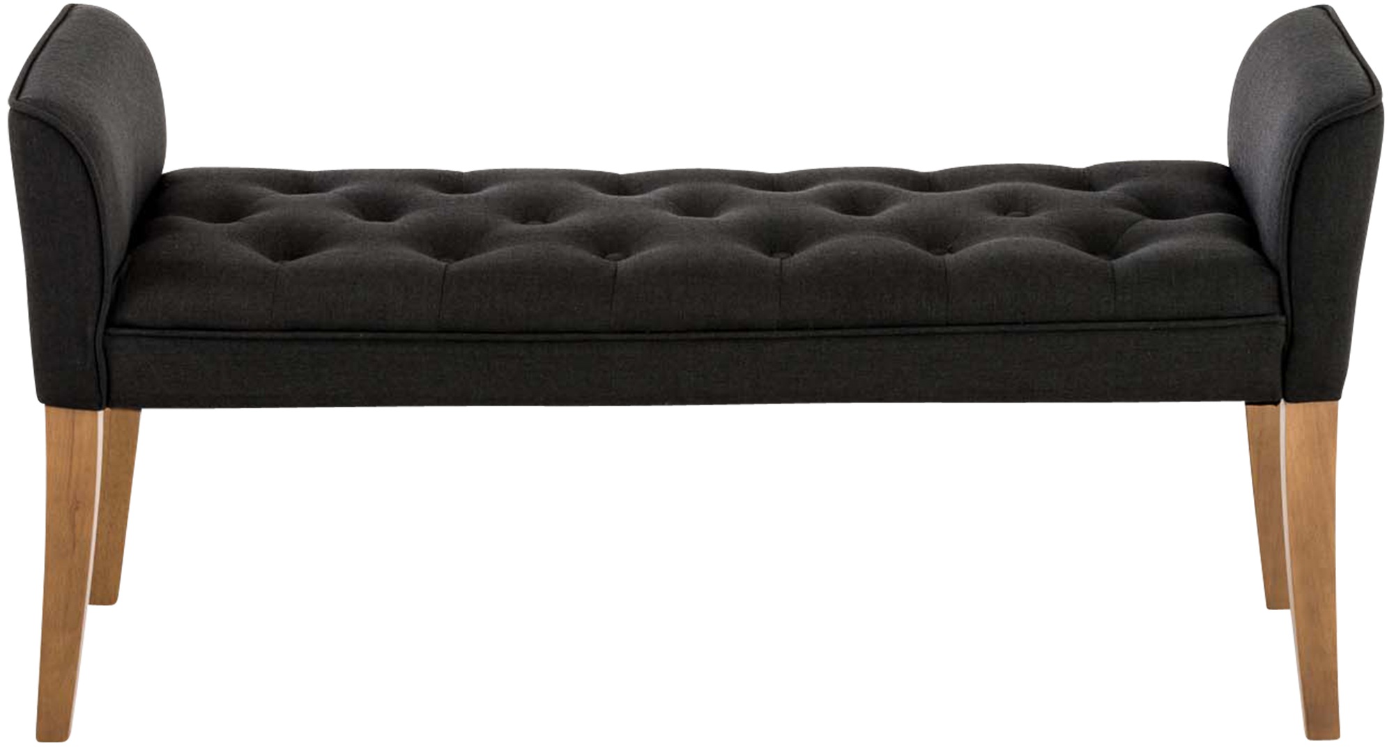 Chaise Longue Cleopatra Tapizado en Tela Gris oscuro Antiguo claro