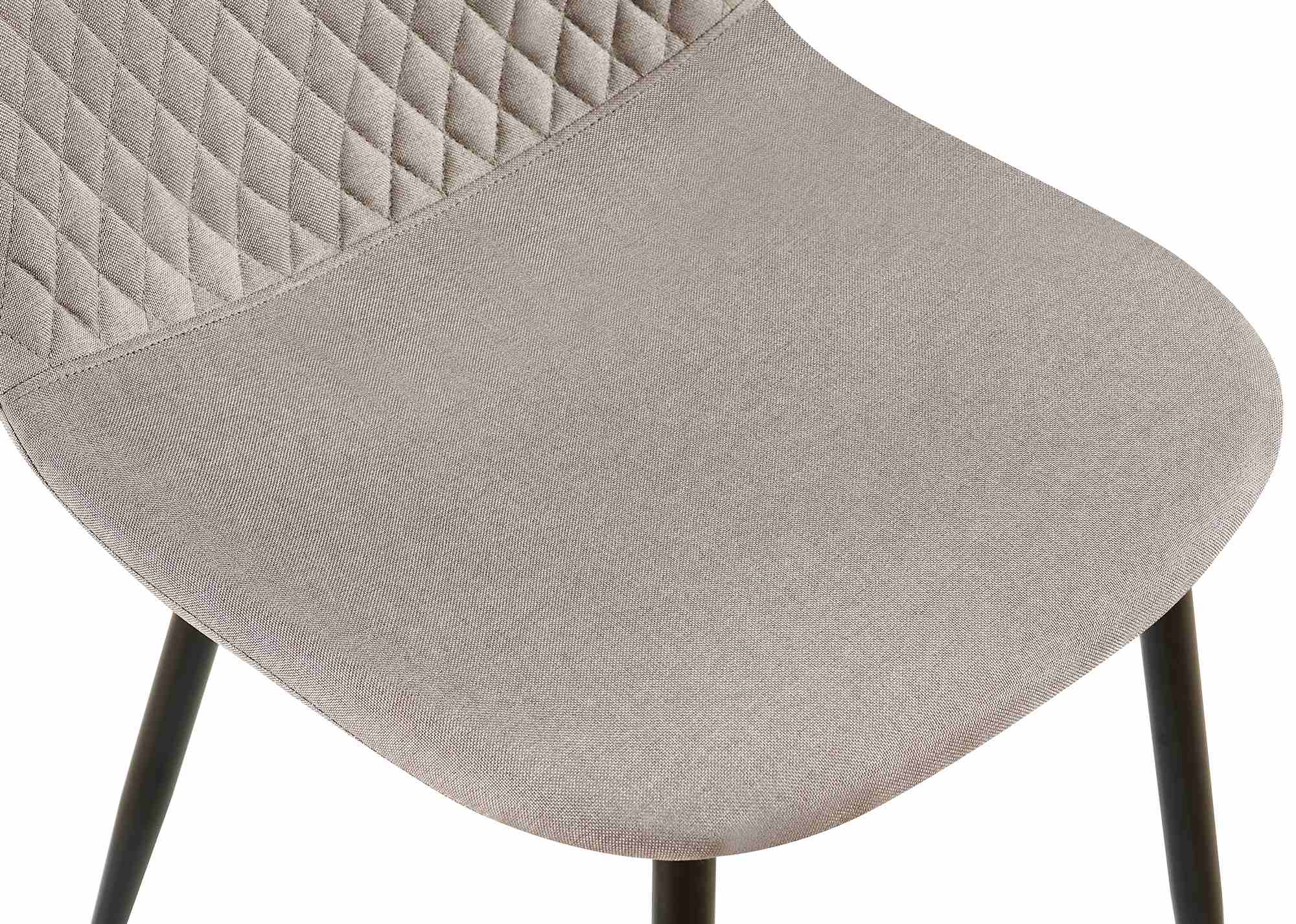 Silla de comedor Giverny en tela o terciopelo Gris Tela