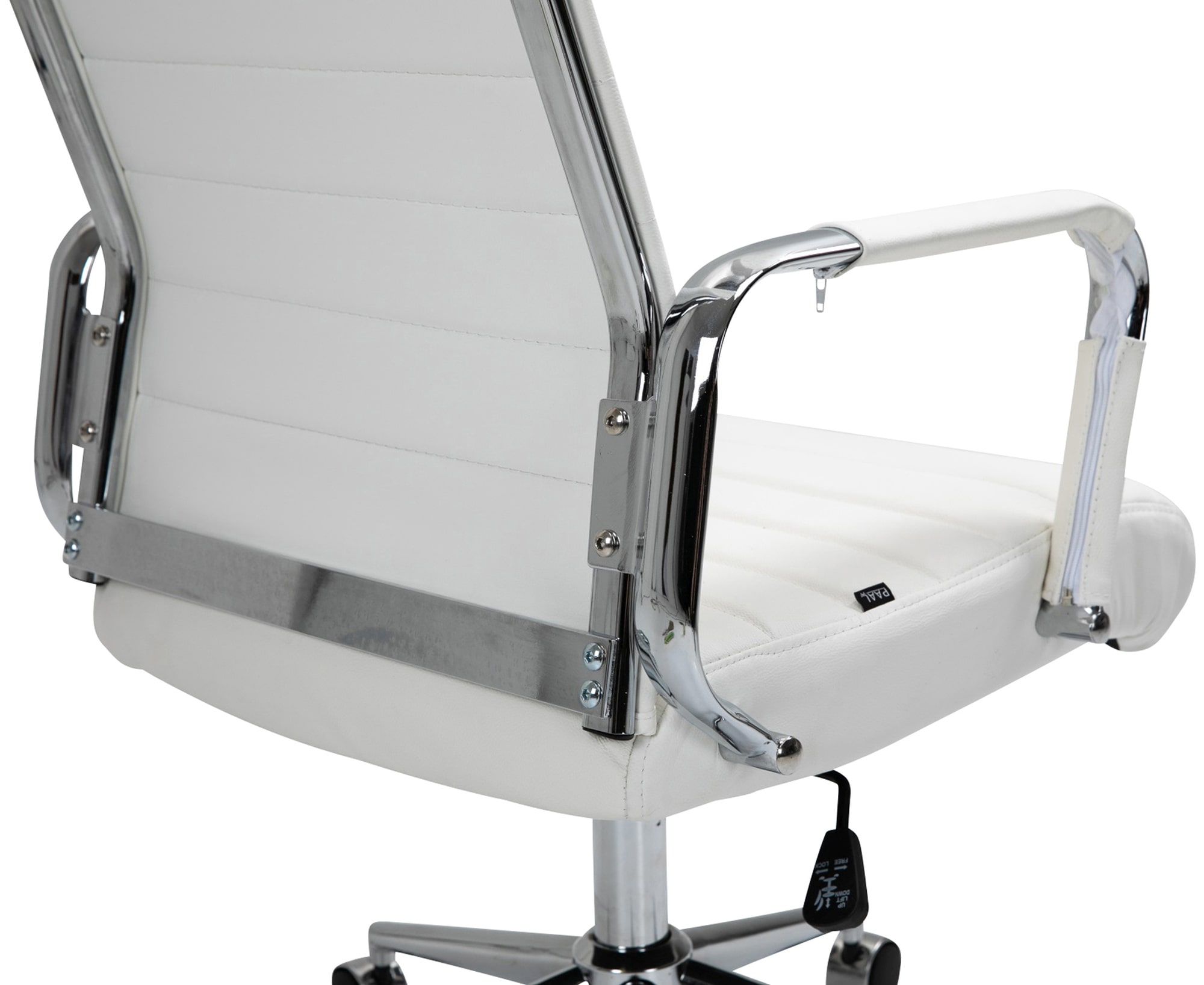 Silla De Oficina Kolumbus En Cuero Original Blanco