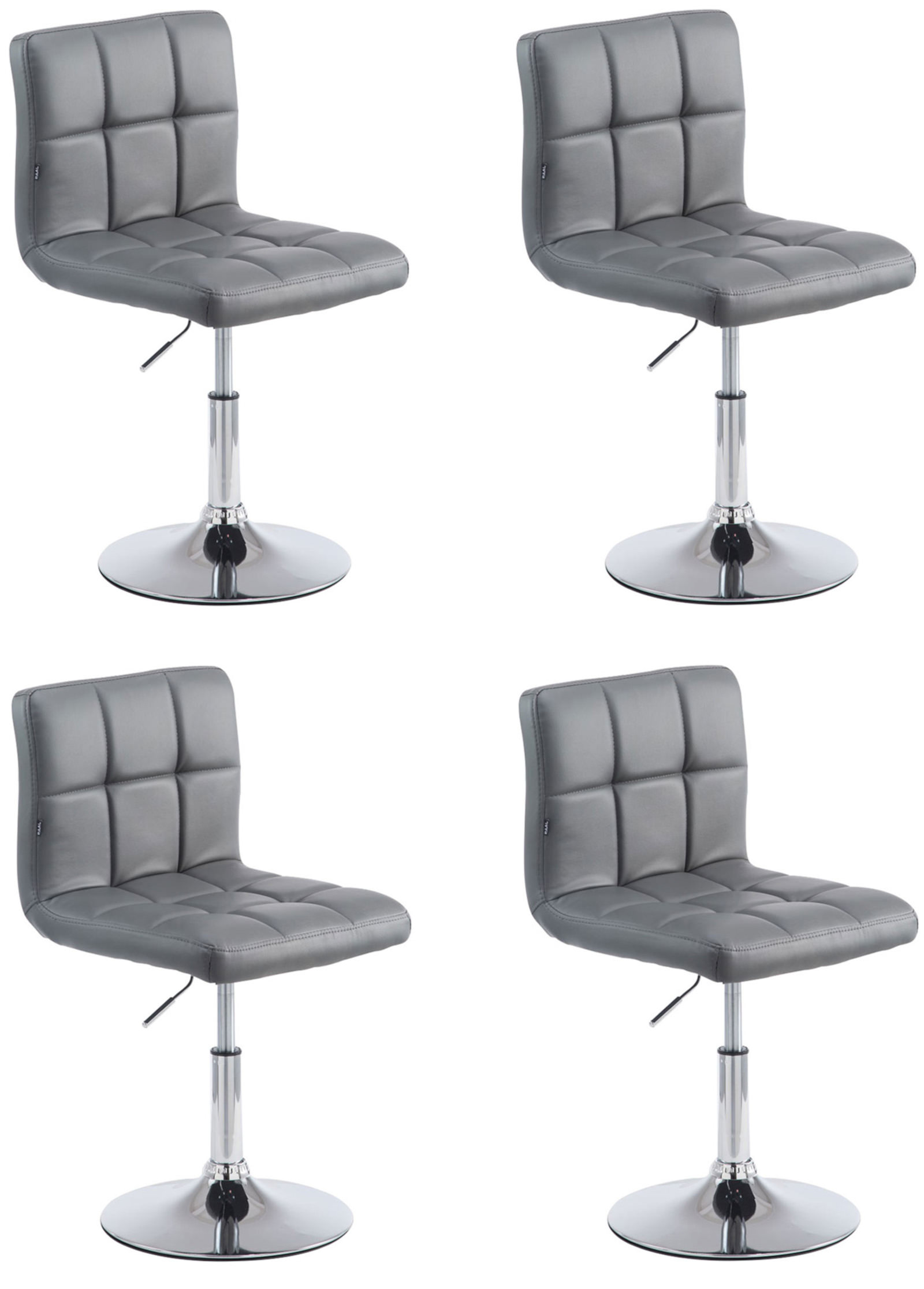 Set de 4 sillas Lounger Palma en Polipiel Gris