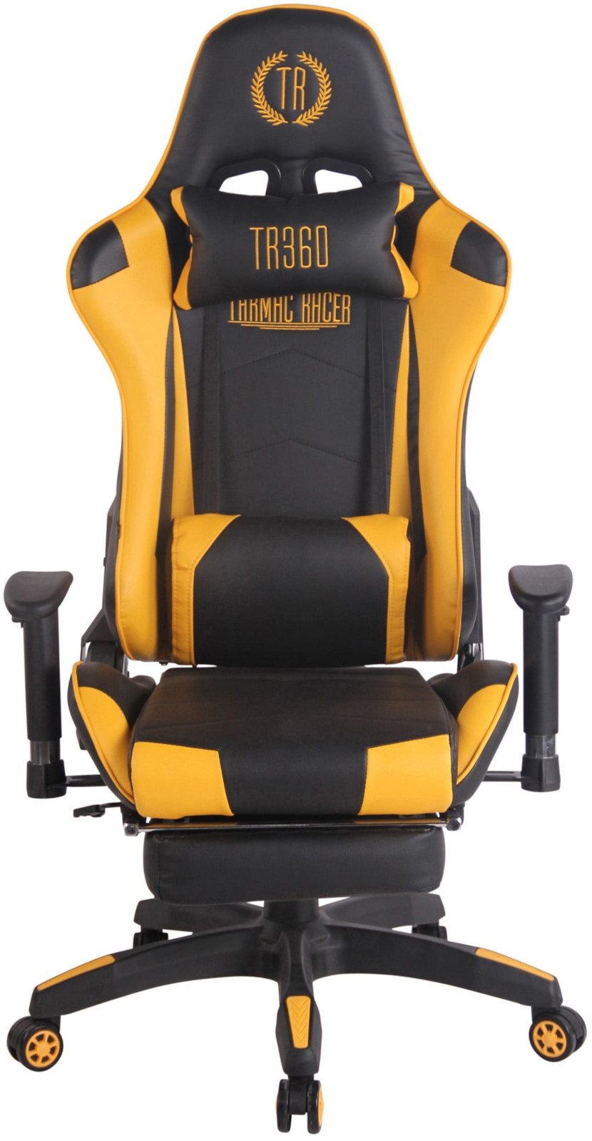 Silla Gaming Turbo Negro/amarillo Simil cuero