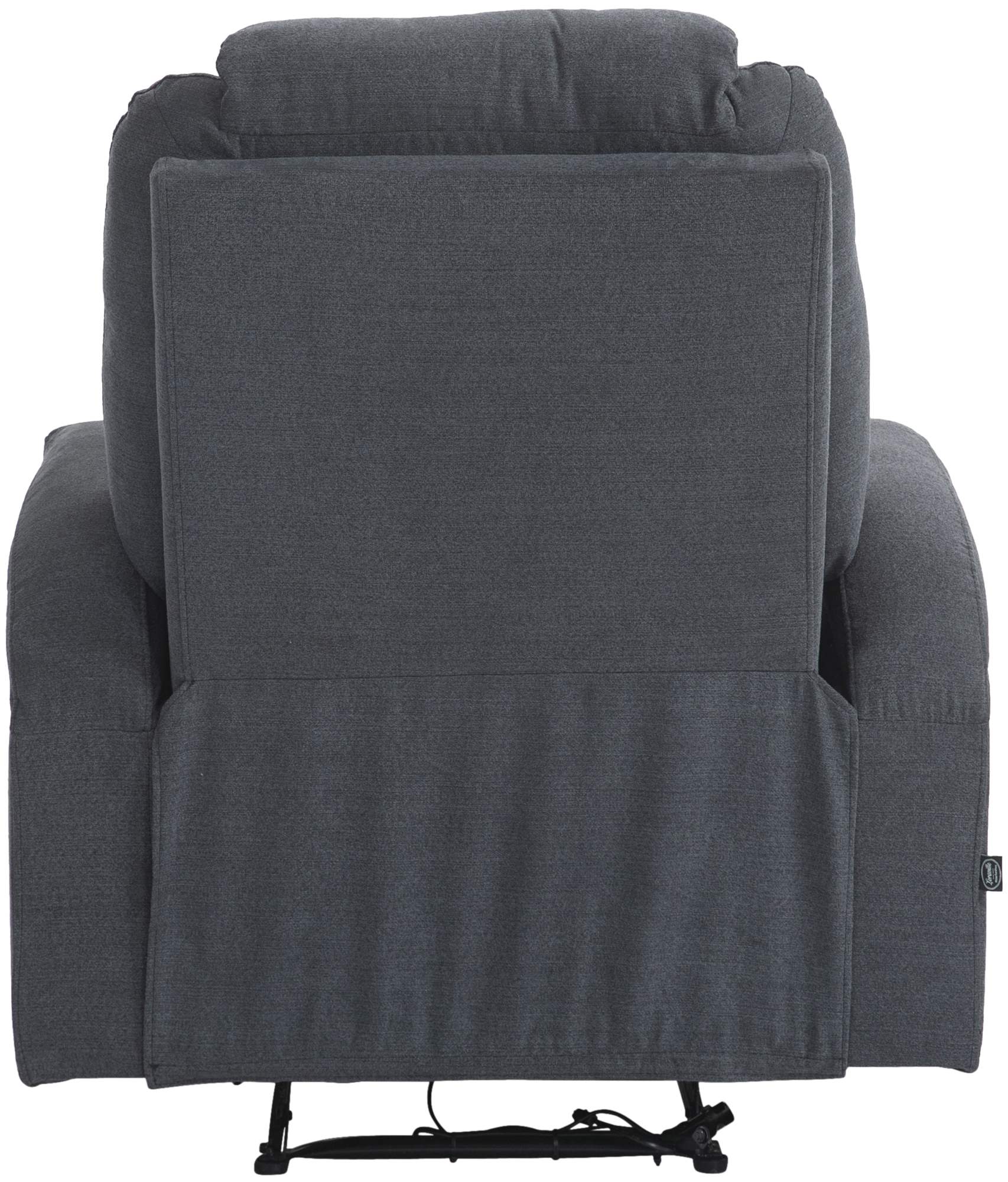 Sillón Hepler con función de masaje Gris oscuro Tela